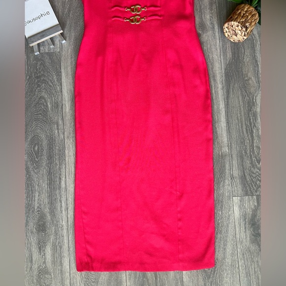 Vintage Scarlett midi dress with elegant waist detailing and back cinch Vtg 9/10 - Picture 4 of 10